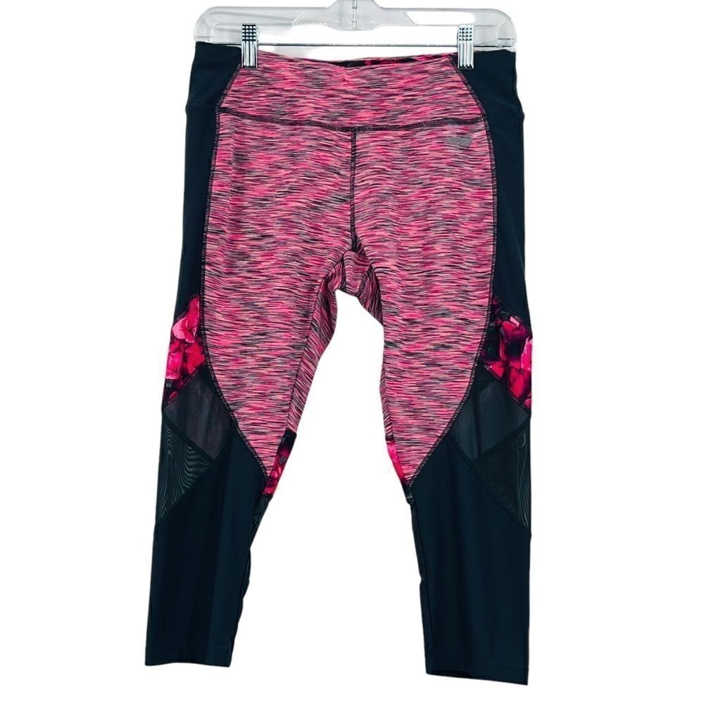 Avia Cropped Leggings In Black/Pink Women’s Size M